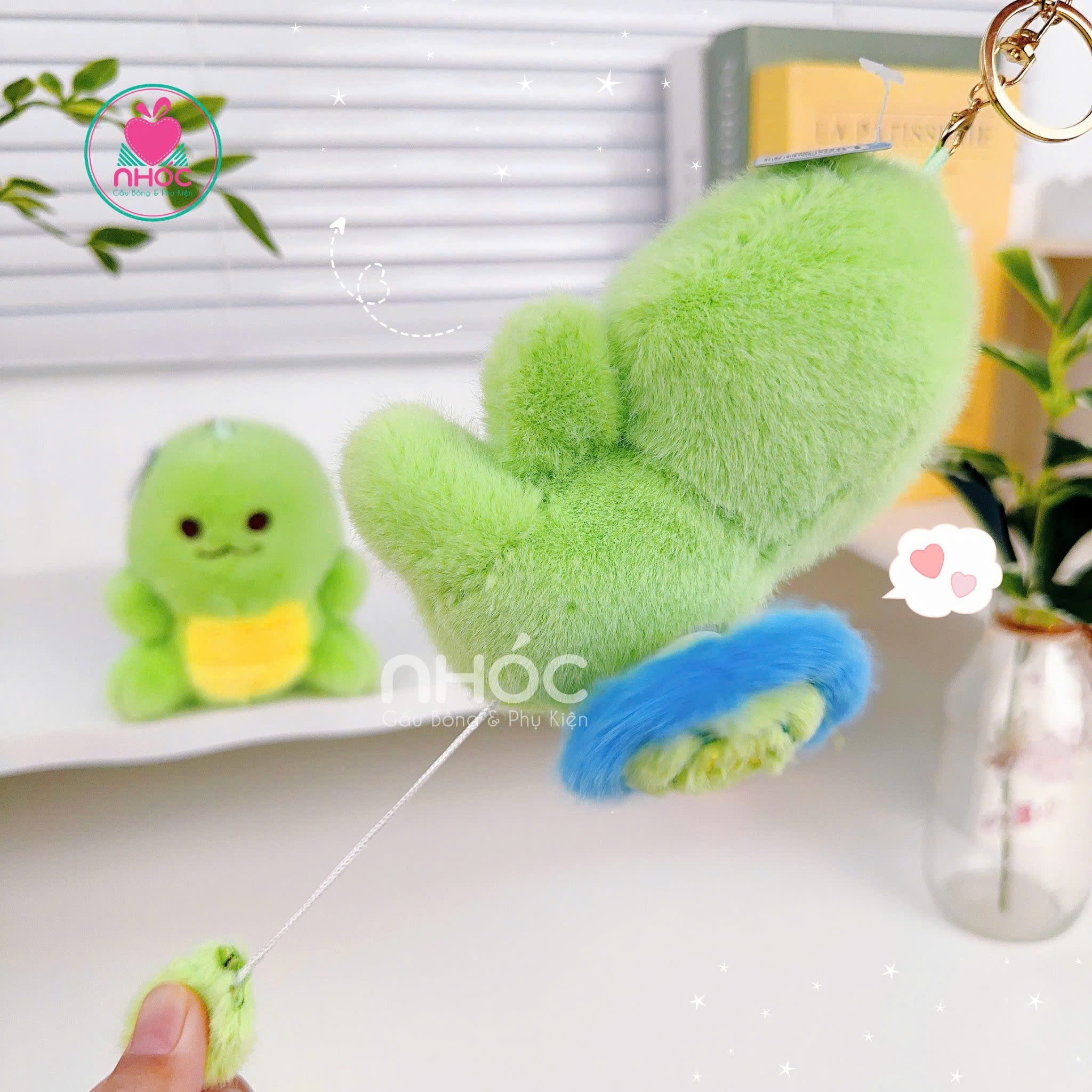 Móc khoá bông kiểu xoay mai rùa - 9501
