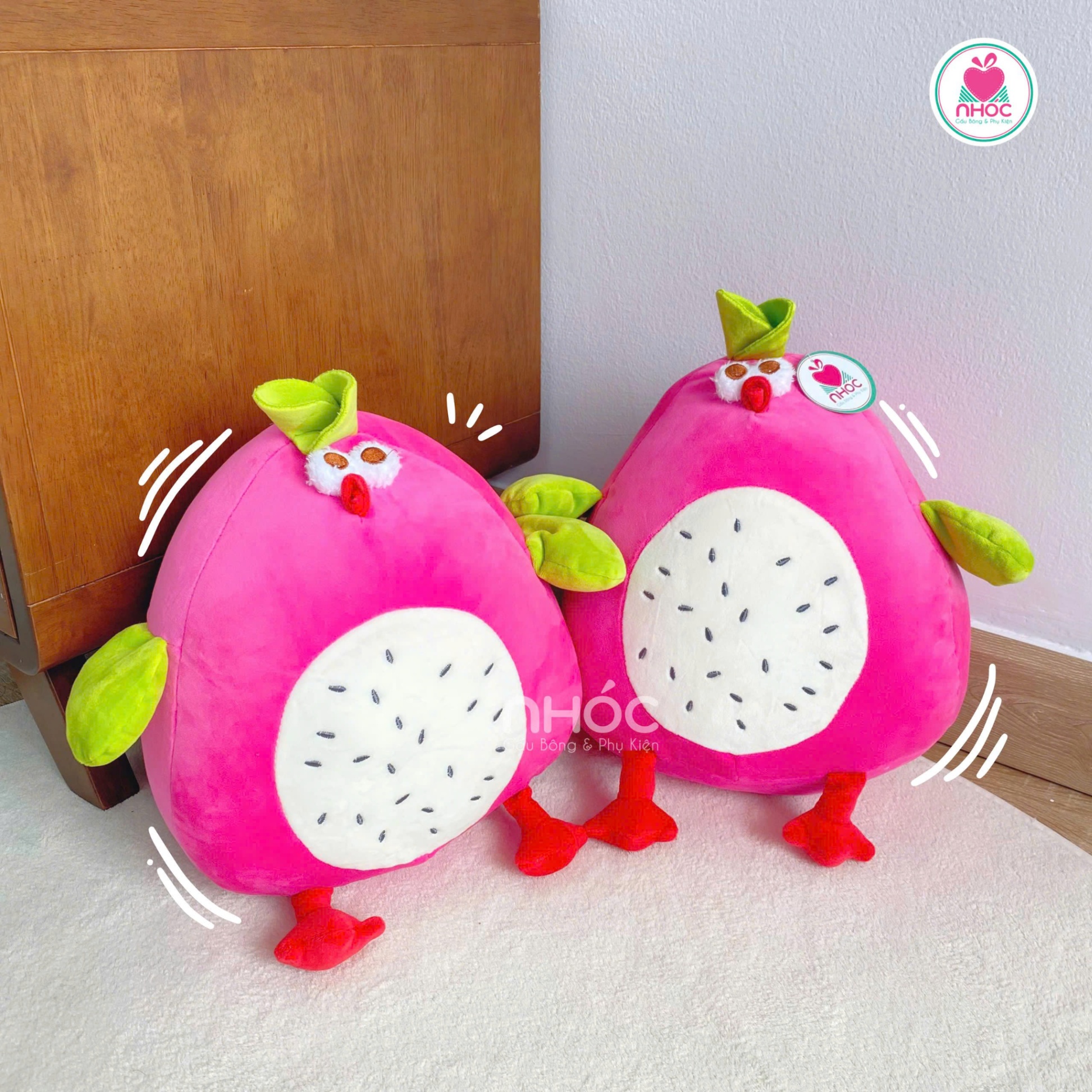 Thú bông Gà ú Cosplay trái cây lông mịn - Thanh long - 3024025
