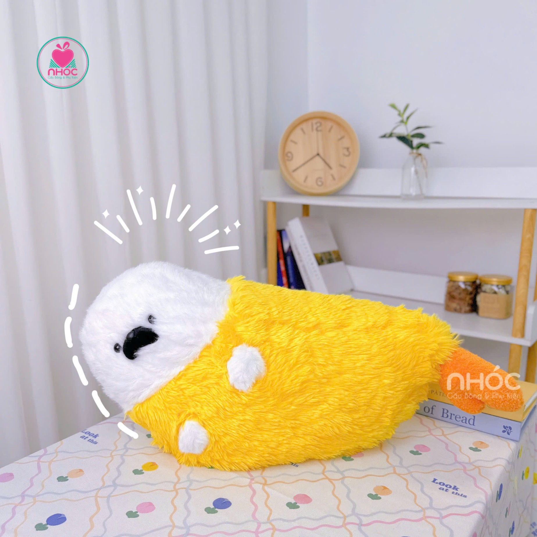 Thú bông Hải Cẩu Cosplay tôm lông xù - Trắng - 70385