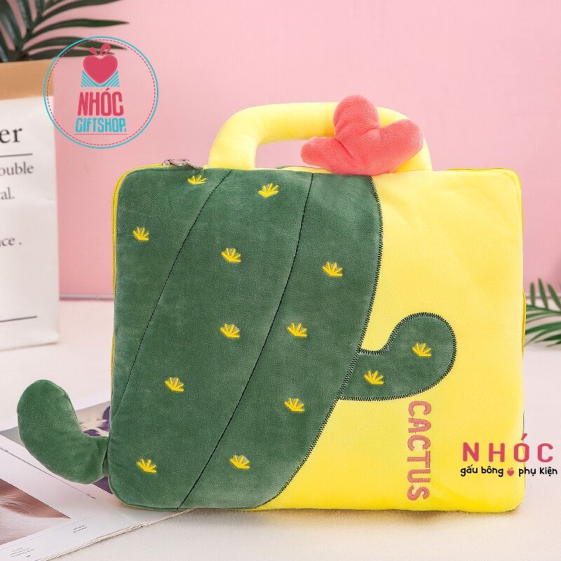 Gối mền kiểu túi xách - Xương rồng xanh lá - 30290
