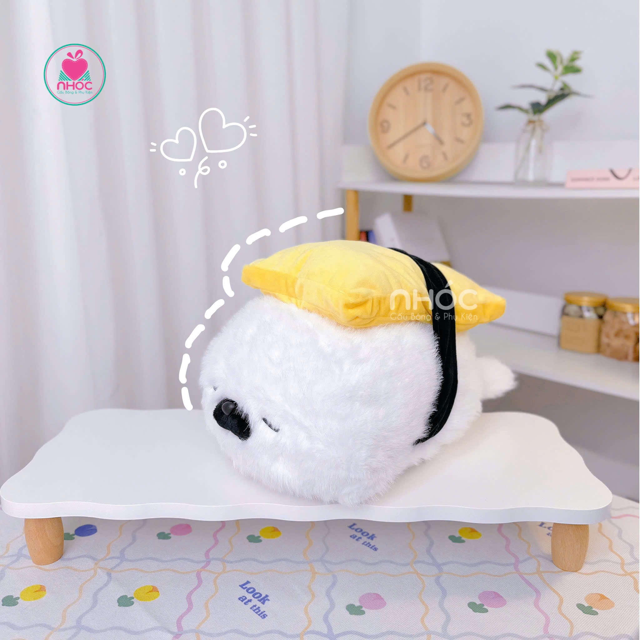 Thú bông Hải Cẩu Sashimi lông xù - Trắng - 40320