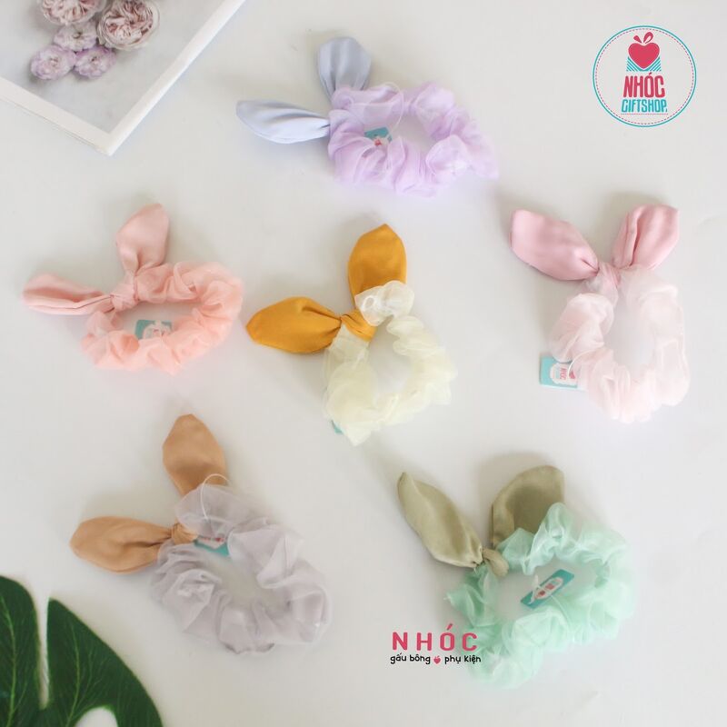 Cột tóc teen voan nhúng nơ màu - 2001