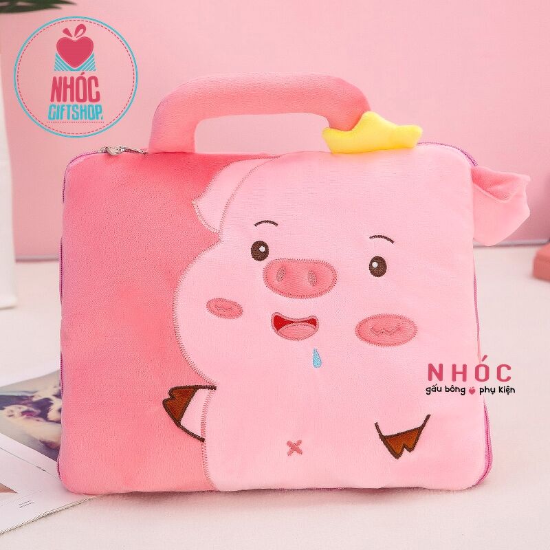 Gối mền kiểu túi xách - Heo hồng - 30290