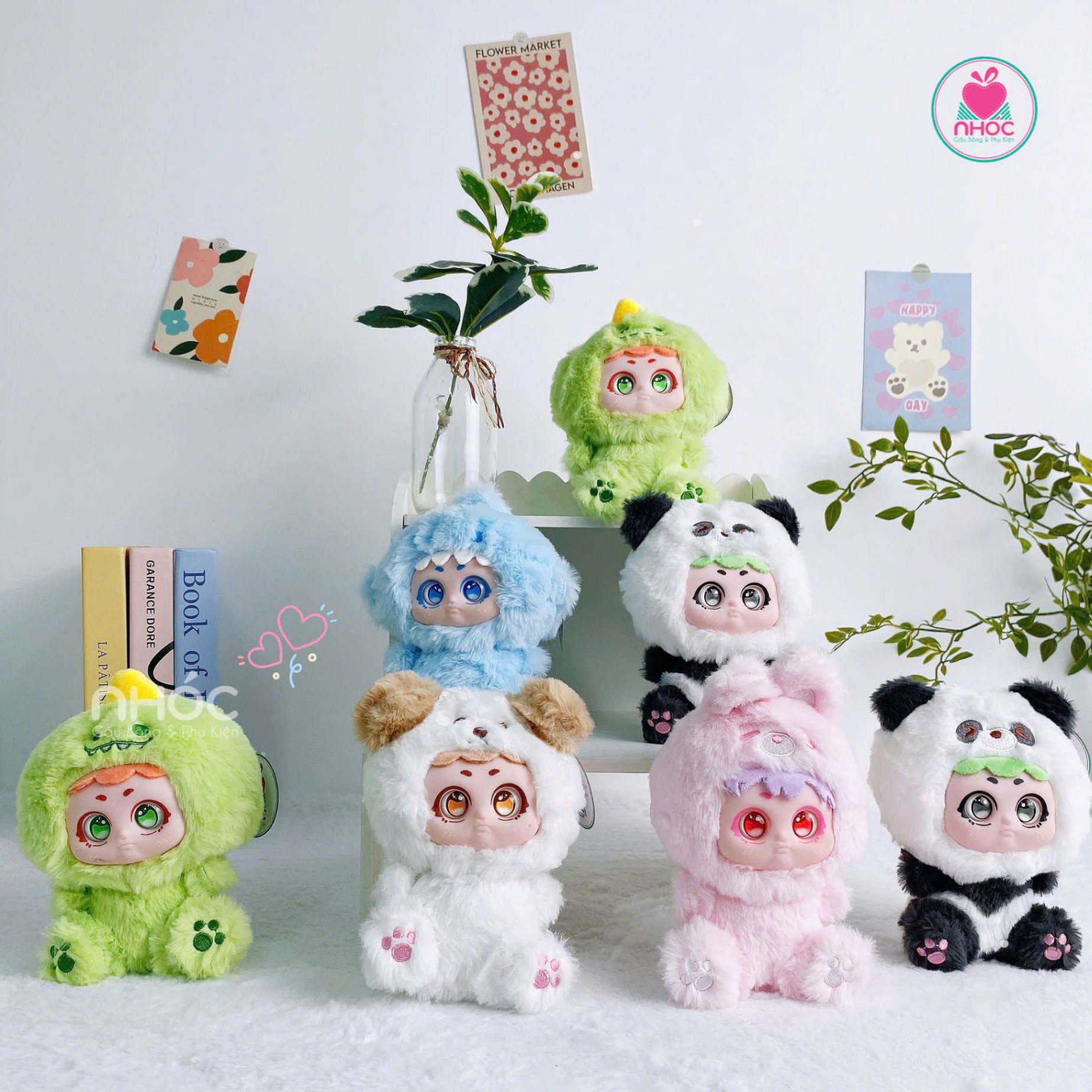 Thú bông nhỏ em bé mặc áo thú