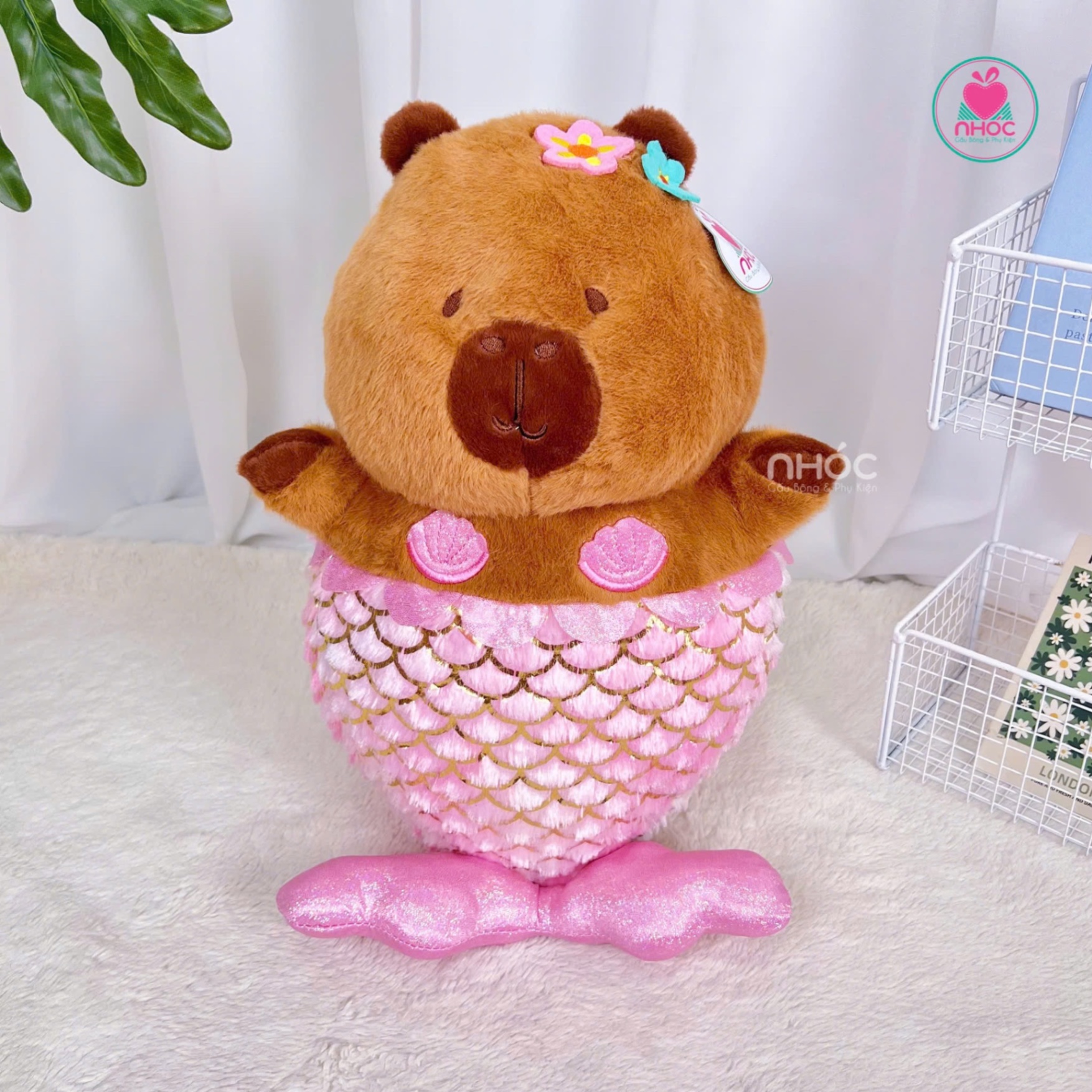 Thú bông Capybara tiên cá lông xù - 50320