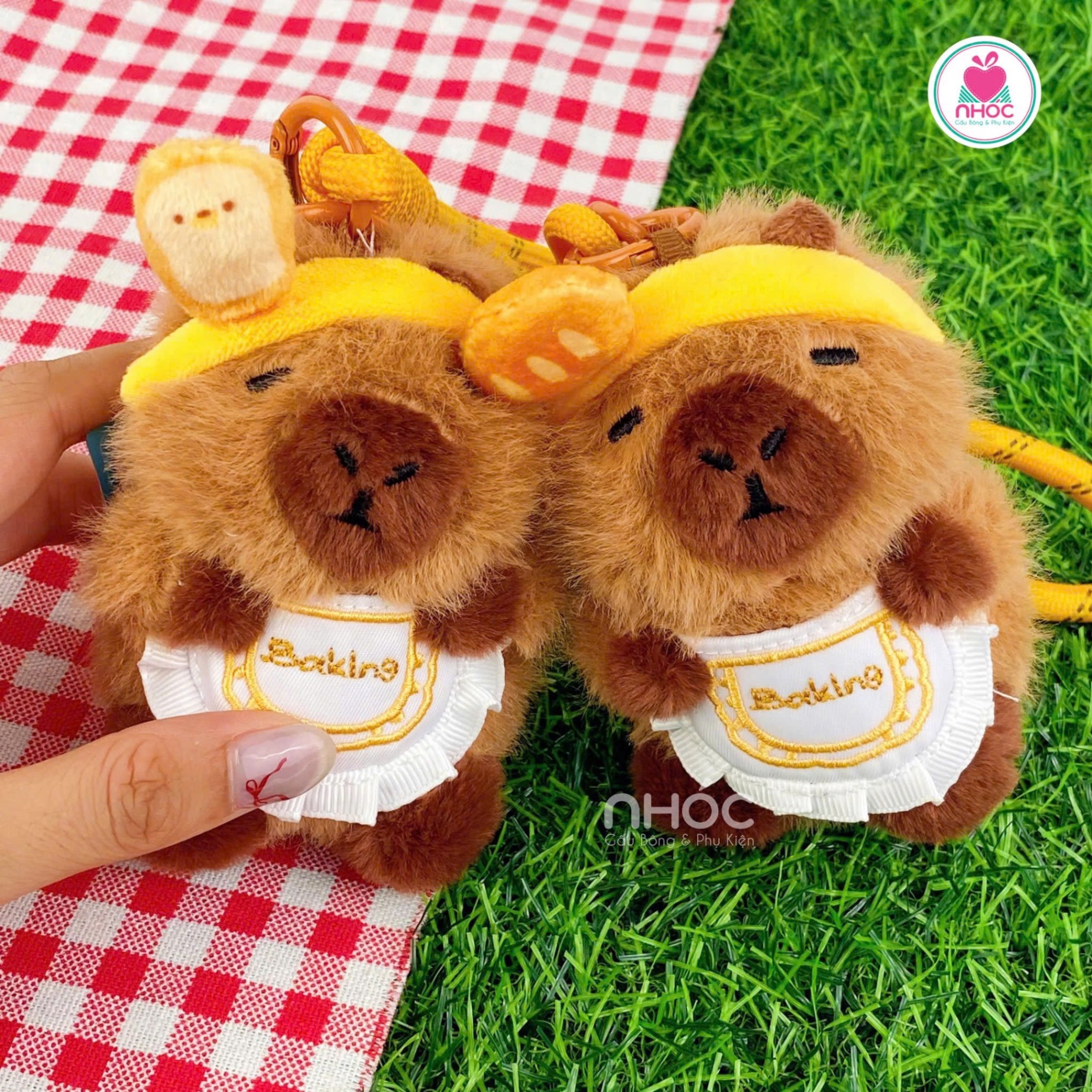Móc khoá bông Capybara đầu bếp OD - 11001