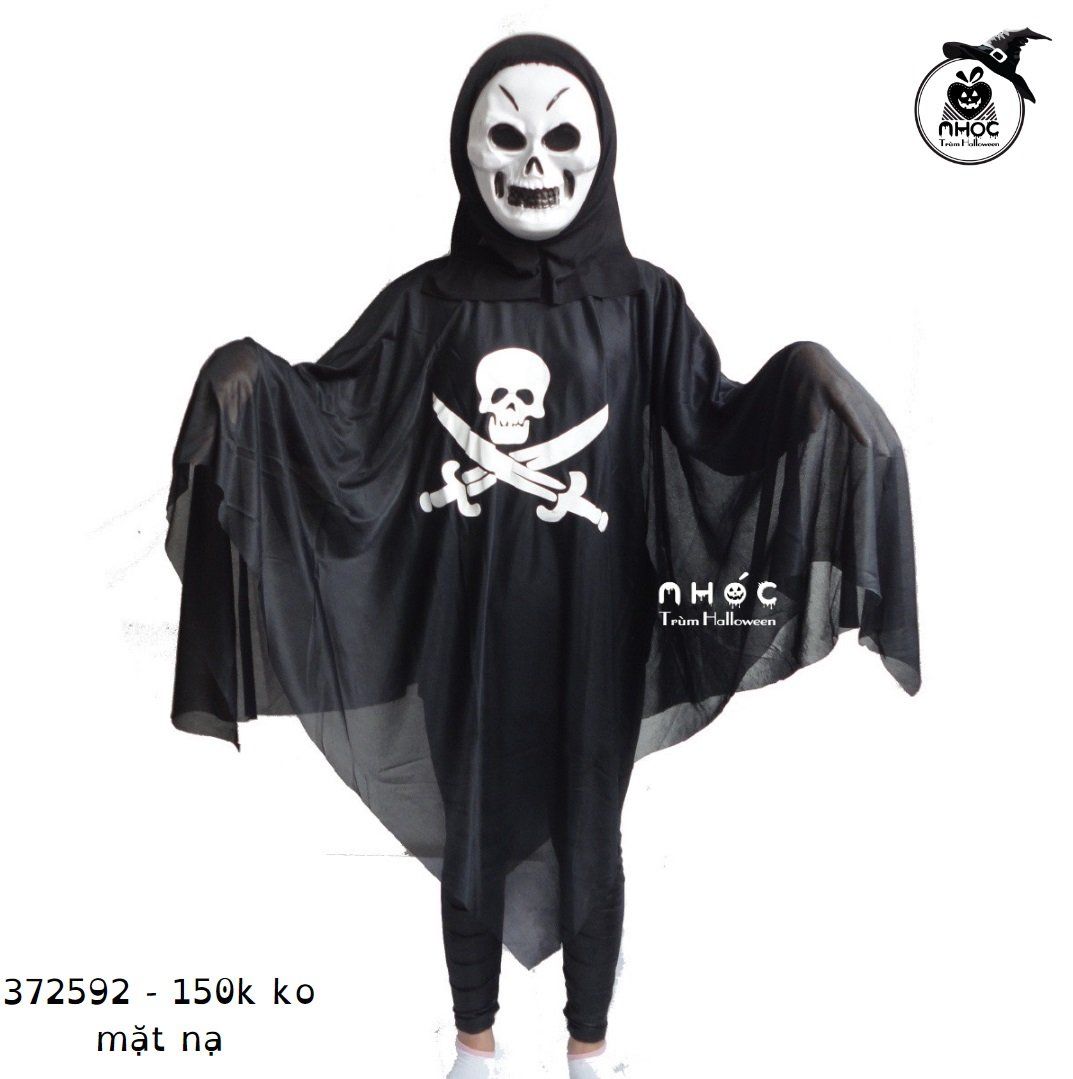 Áo Halloween trùm đầu in đầu lâu cướp biển - 90150