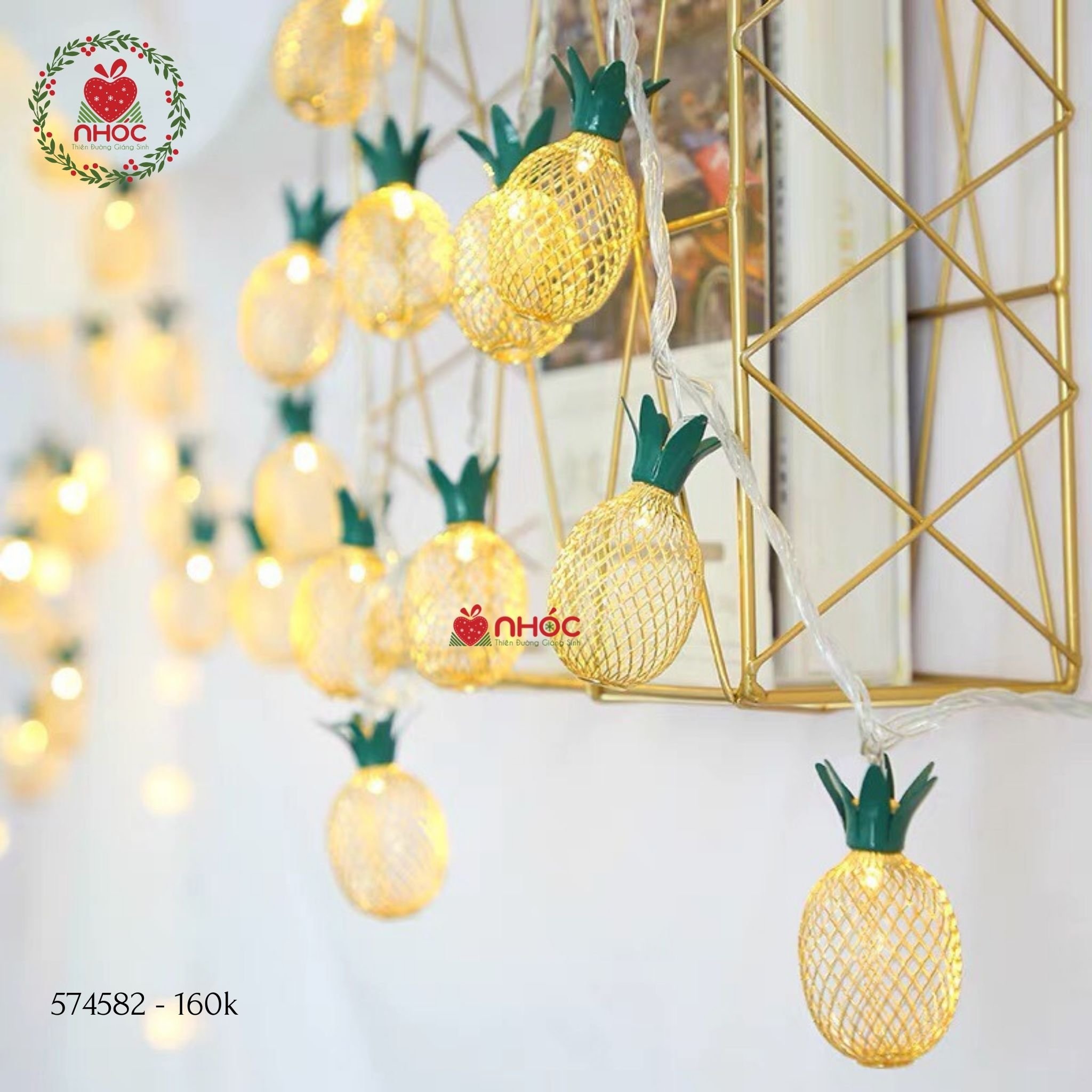 Dây đèn Noel kiểu - Quả thơm - 10 bóng - 16001