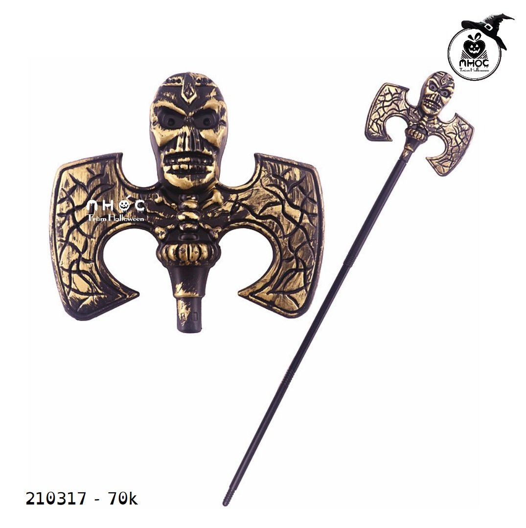 Vũ khí đồng rìu 2 đầu đầu lâu - 7001