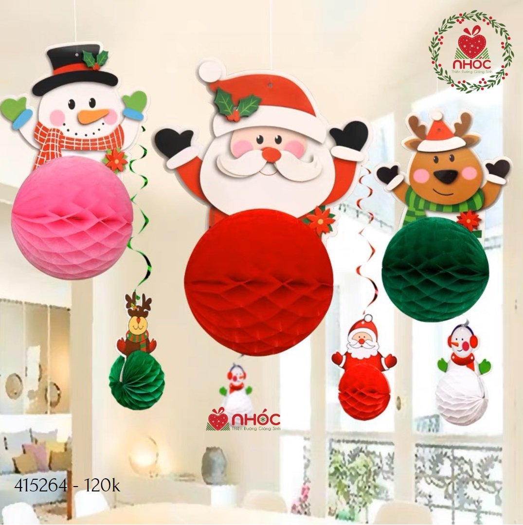 Mô hình noel xếp treo - Mix - 12001