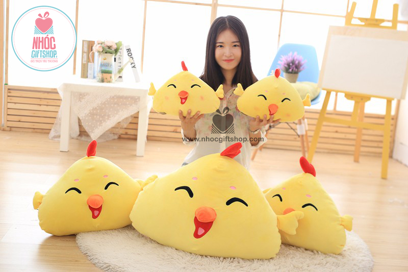 Gối bông kiểu đầu Gà - Vàng - 2090