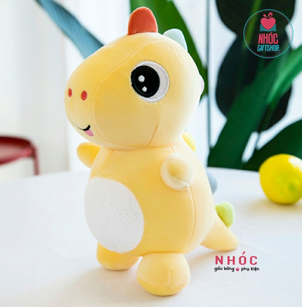 Thú bông khủng long bụng kim tuyến lông mịn - Vàng - 75480