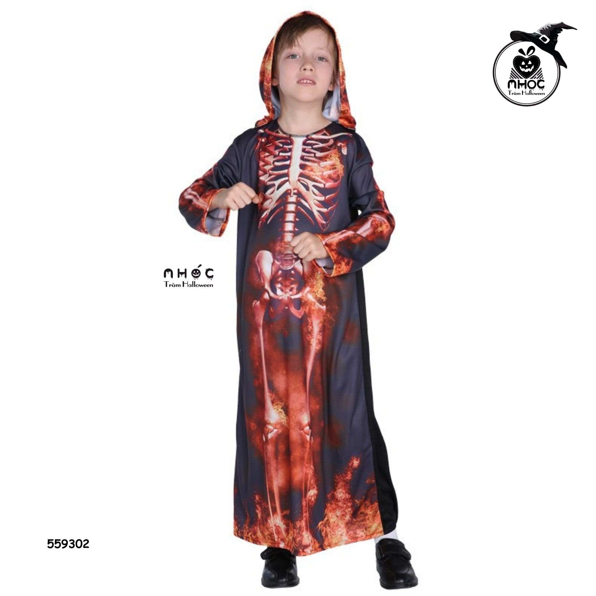 Aó halloween ma in xương 3D combo nón - 42001 - L
