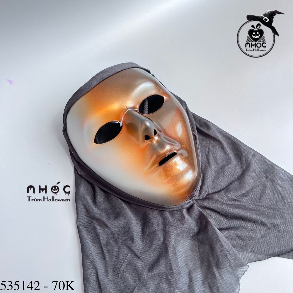 Mặt nạ nhựa trùm đầu nữ - Vàng đồng - 7001