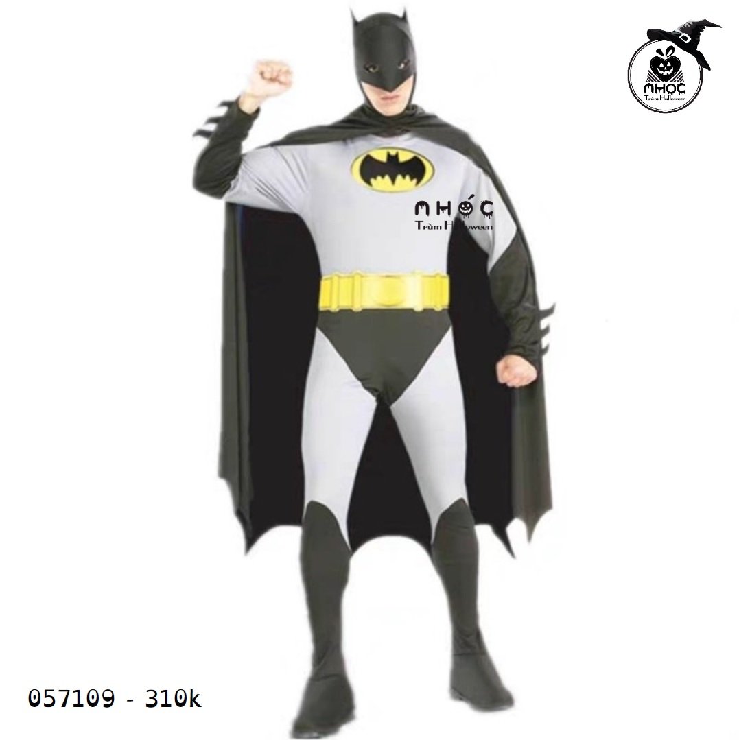 Bộ đồ bay NL Batman vải thun combo áo choàng mặt nạ - 160310