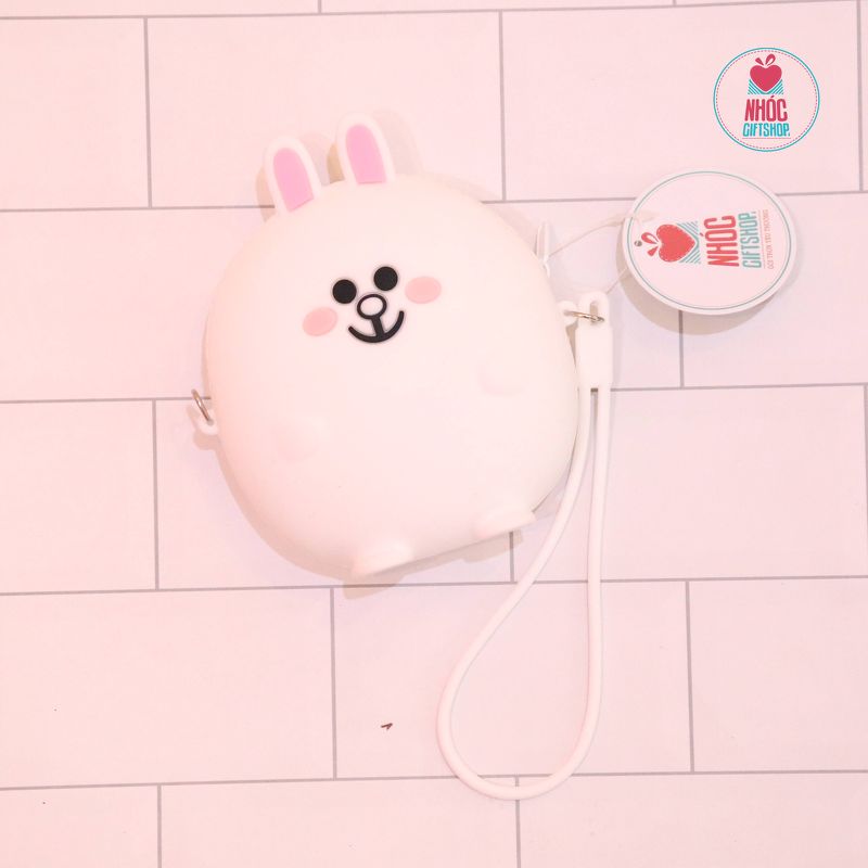 Túi đeo chéo silicone thỏ Cony - Trắng - 14001