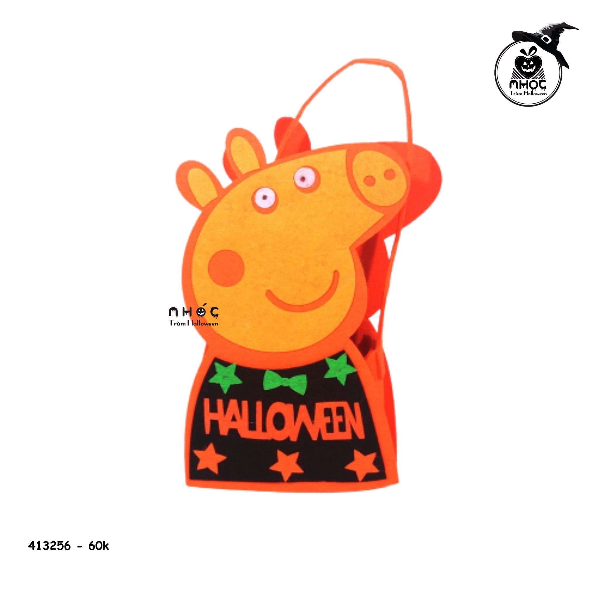 Giỏ halloween heo peppa nỈ - 6001