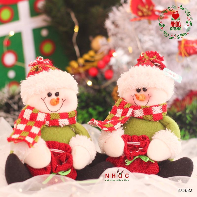 Thú bông noel người tuyết cầm túi - 1875