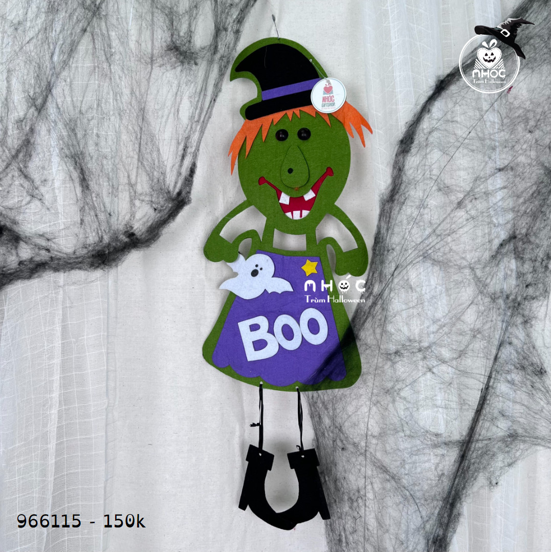 Ma boo nỉ treo có đèn xanh lá 15001