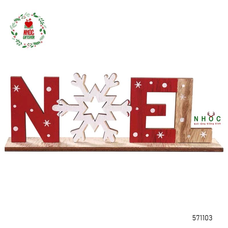 Bảng chào noel gỗ - 6501 - NOEL