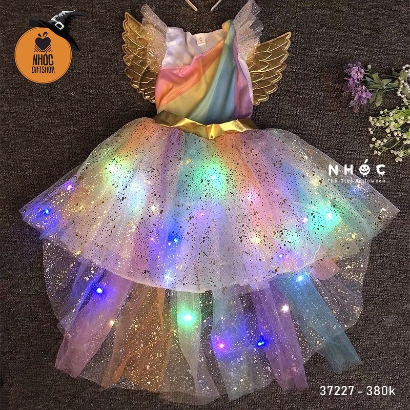 Đầm halloween ngựa pony vải thun combo cánh - Size S - 38001