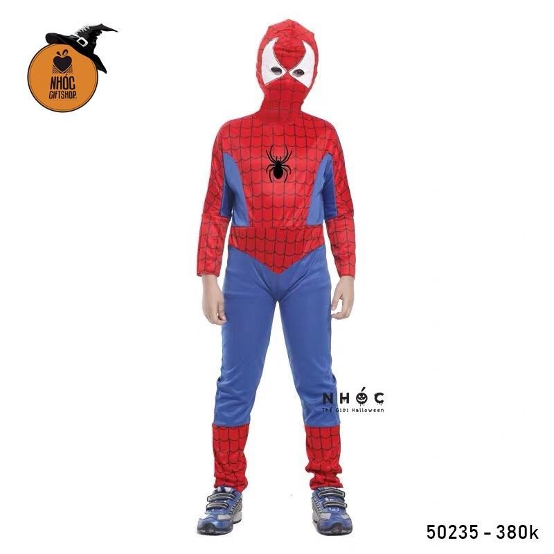 Bộ đồ bay TE Spiderman tay phồng vải thun - Size S - 100380