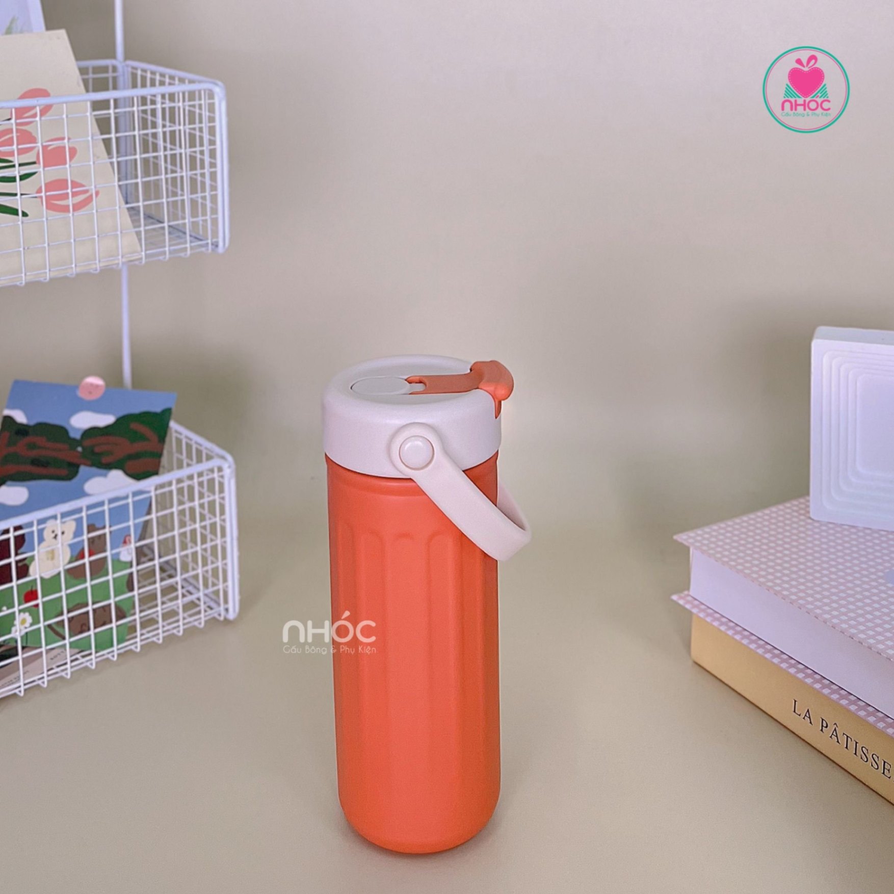 Ly giữ nhiệt Coffee trơn - Cam - 500210