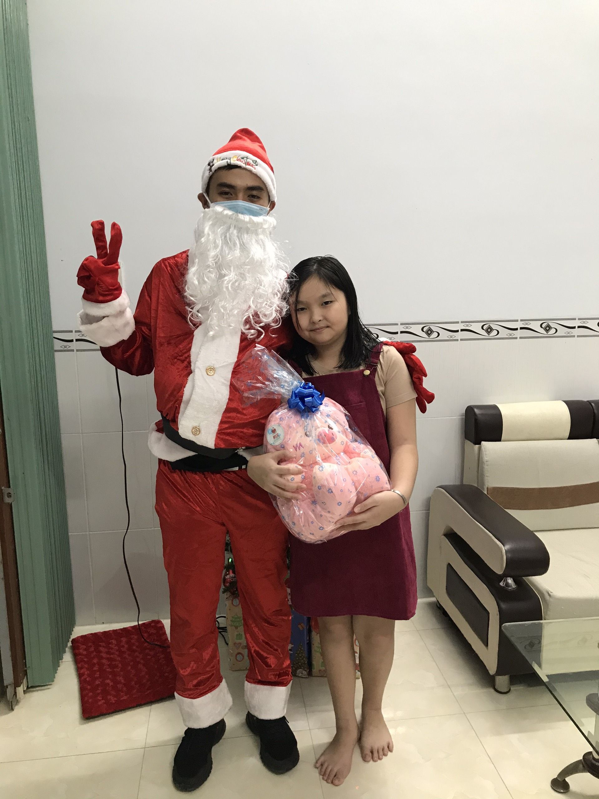 Đồng phục - Đồ bộ nhung ông già noel giao quà - 640
