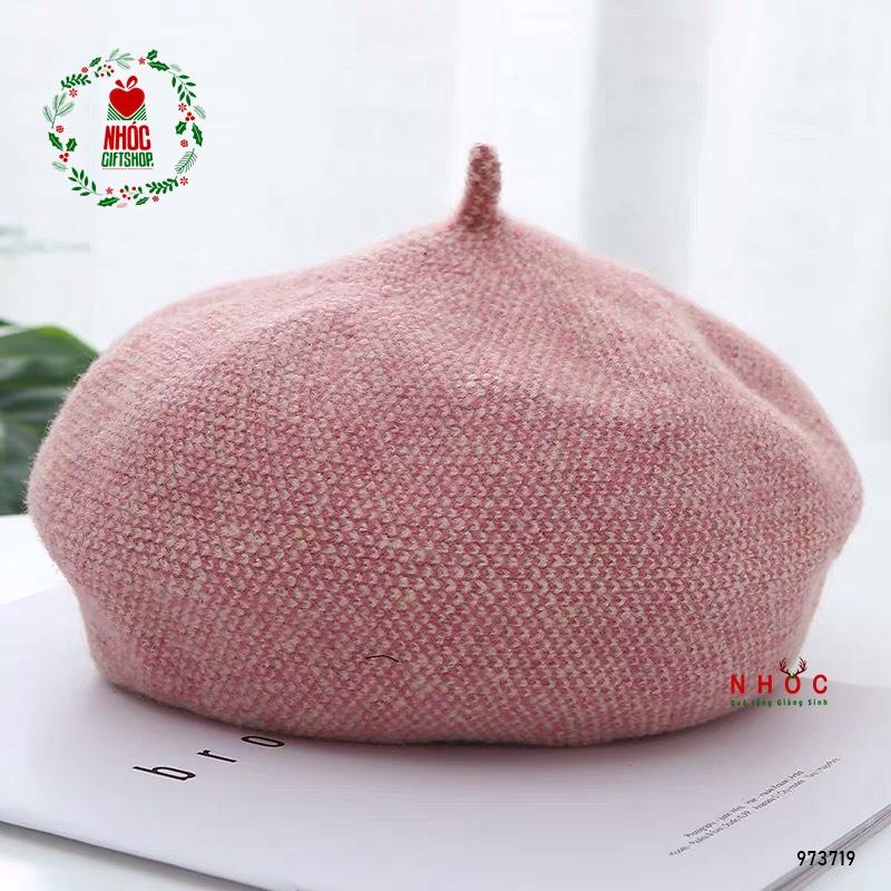 Nón len bánh tiêu - Hồng - 14001