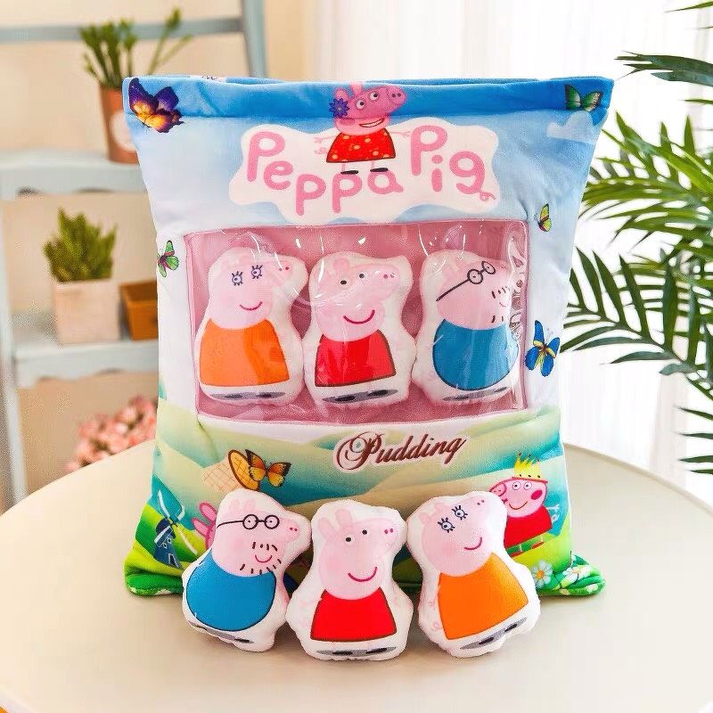 Gối bông túi thần kỳ Heo peppa - Xanh - 40350