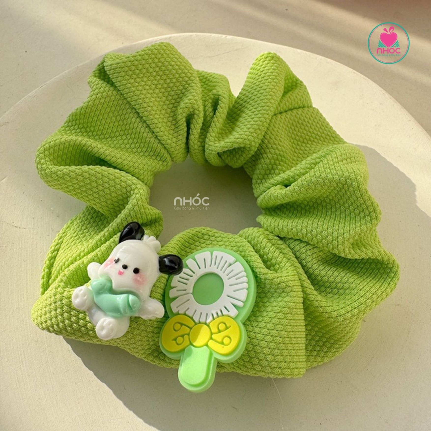 Cột tóc teen vải len đính thú phụ kiện - 3001