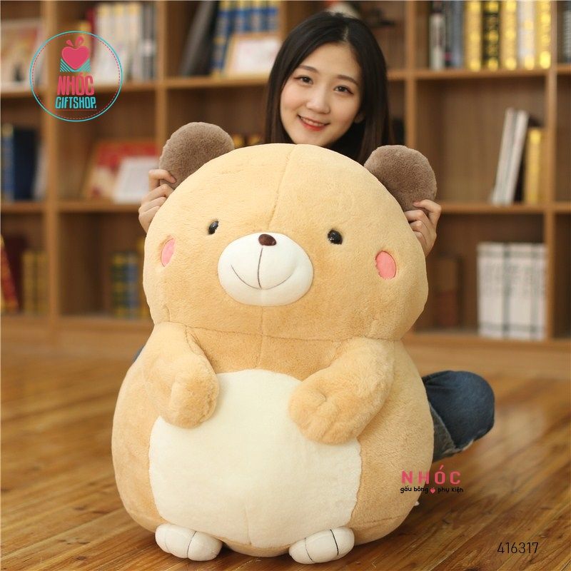 Thú bông chuột Hamter má hồng tròn - Camel - 85580
