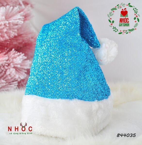 Mũ noel kim tuyến - Xanh da trời - 4001