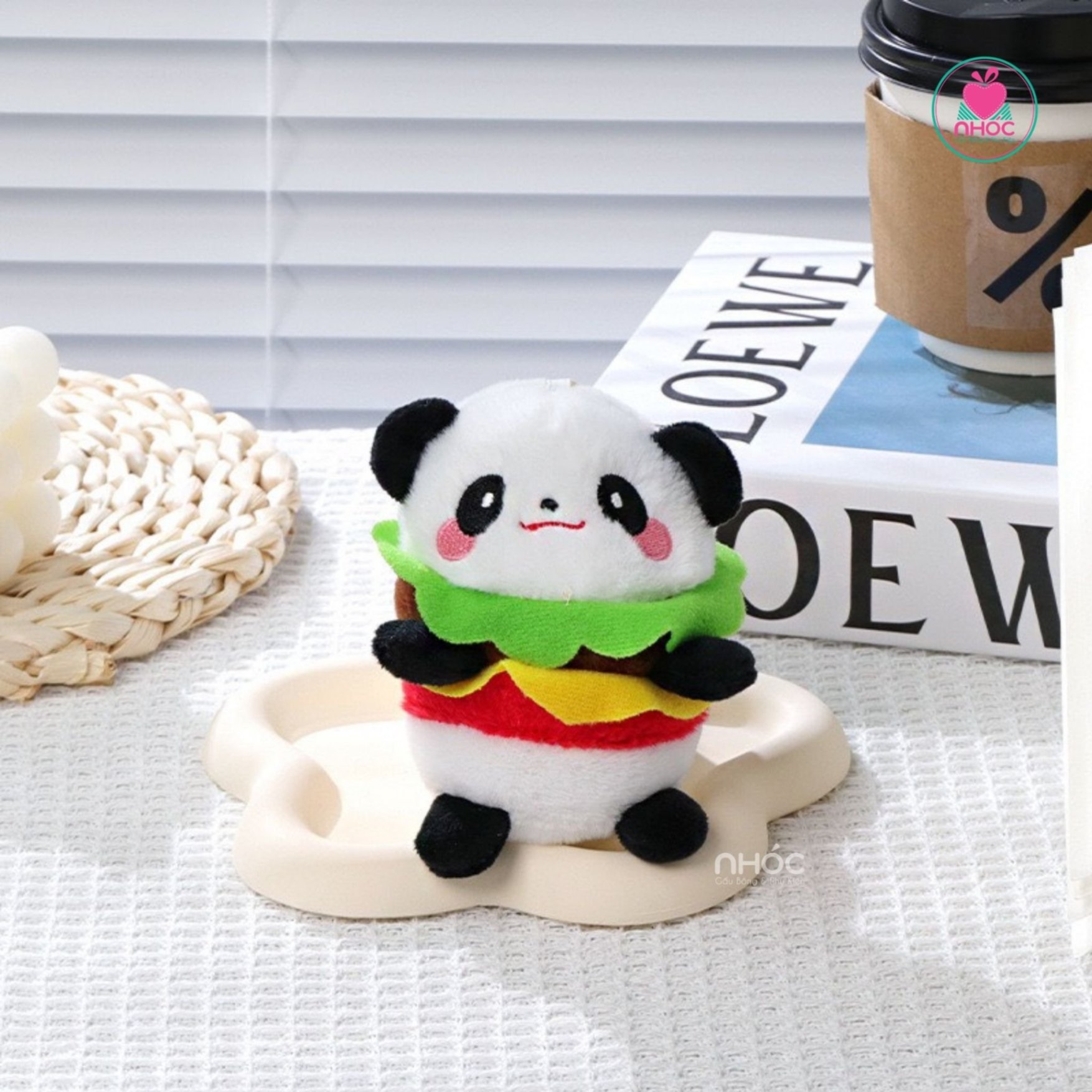Móc khoá bông Hamburger Cosplay OD - Panda - 8001