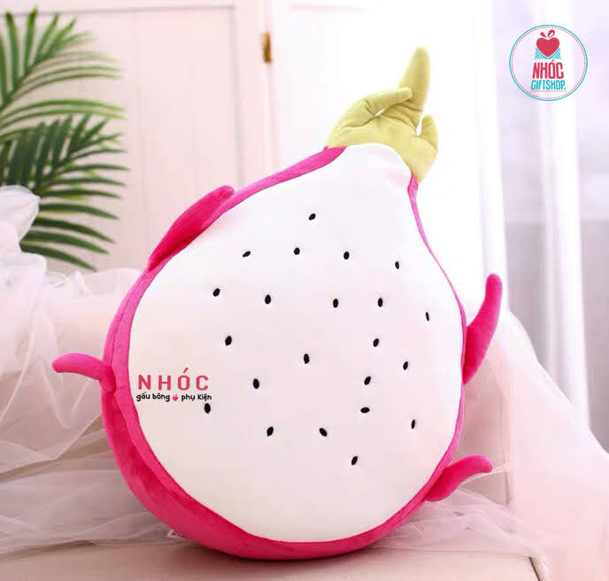 Thú bông trái thanh long lông mịn - Hồng đậm - 45250