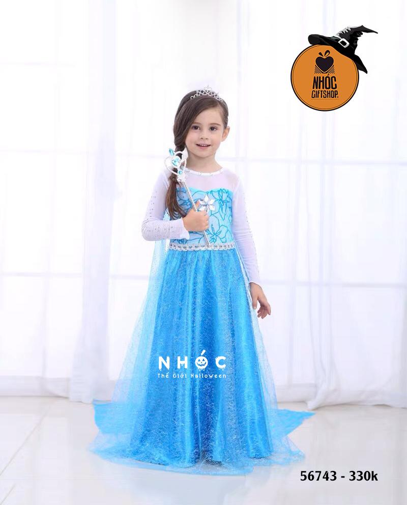 Đầm công chúa elsa voan lưới ngực bông tuyết - Size M - 90330
