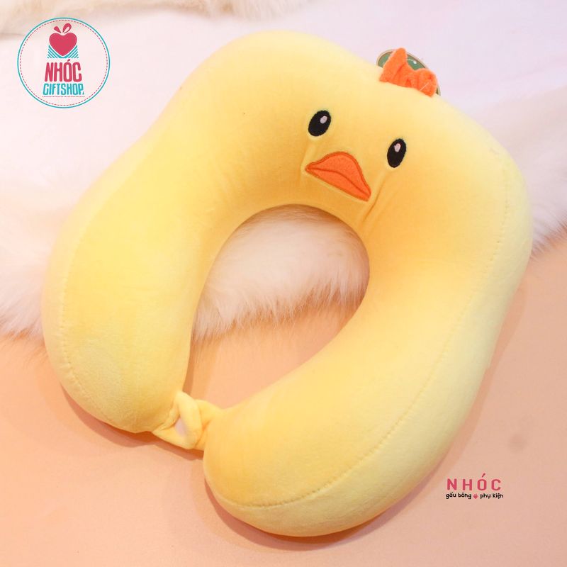 Gối kê cổ cao su non vịt - Vàng - 18001