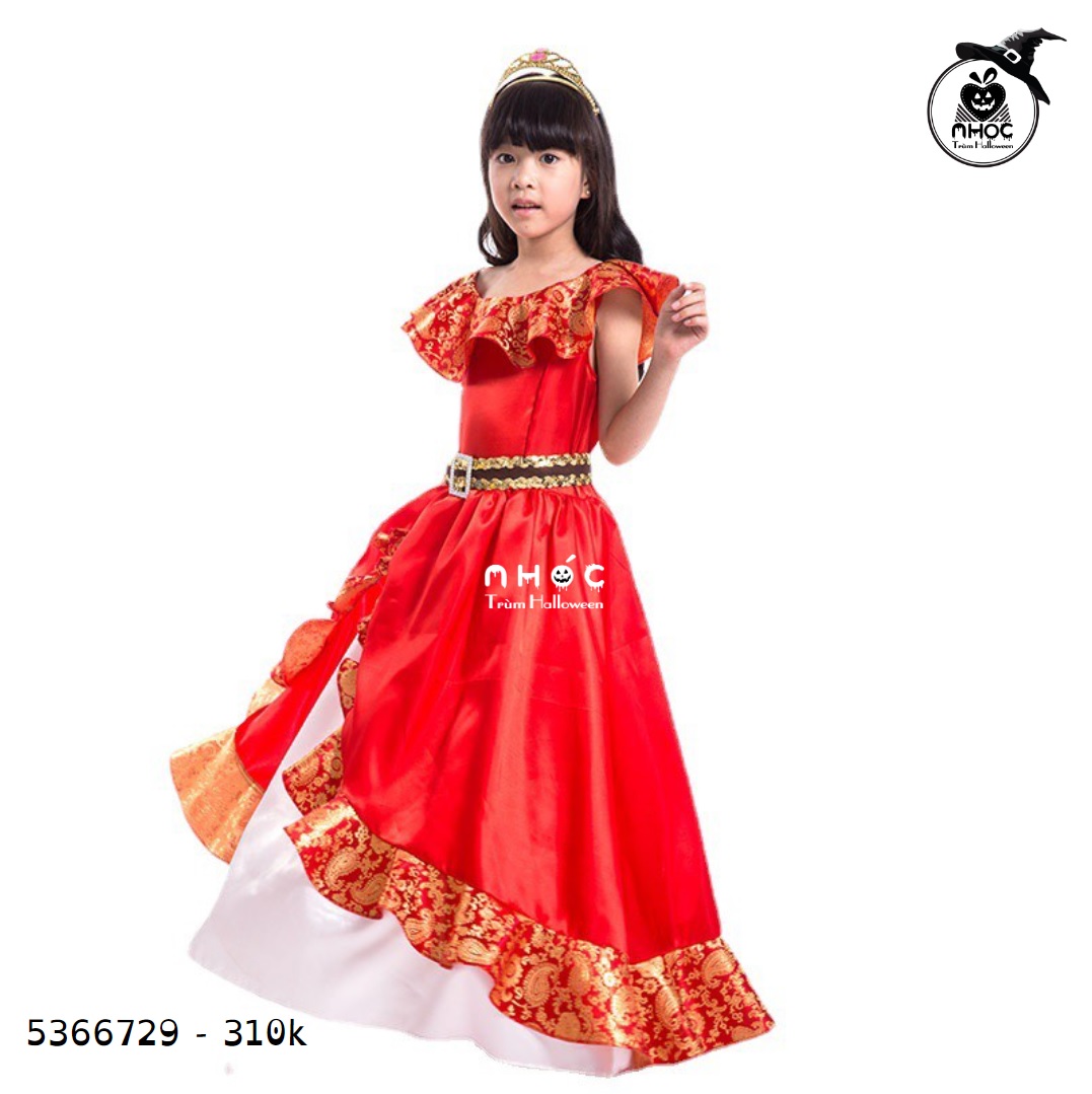 Đầm halloween công chúa Elena Of Avalor vải phi - Đỏ - Size S - 31001