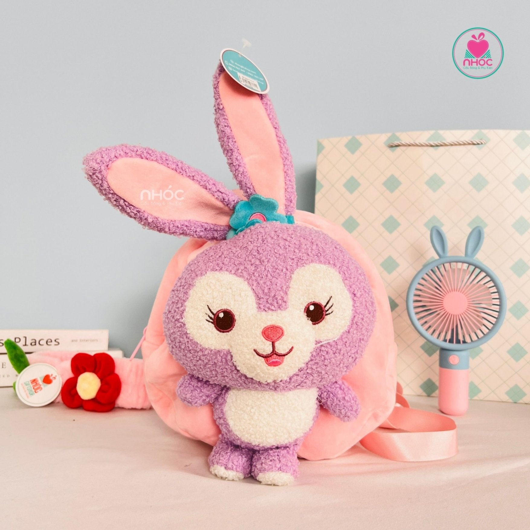 Balo cho bé tròn Thỏ Lulu - Tím - 24001