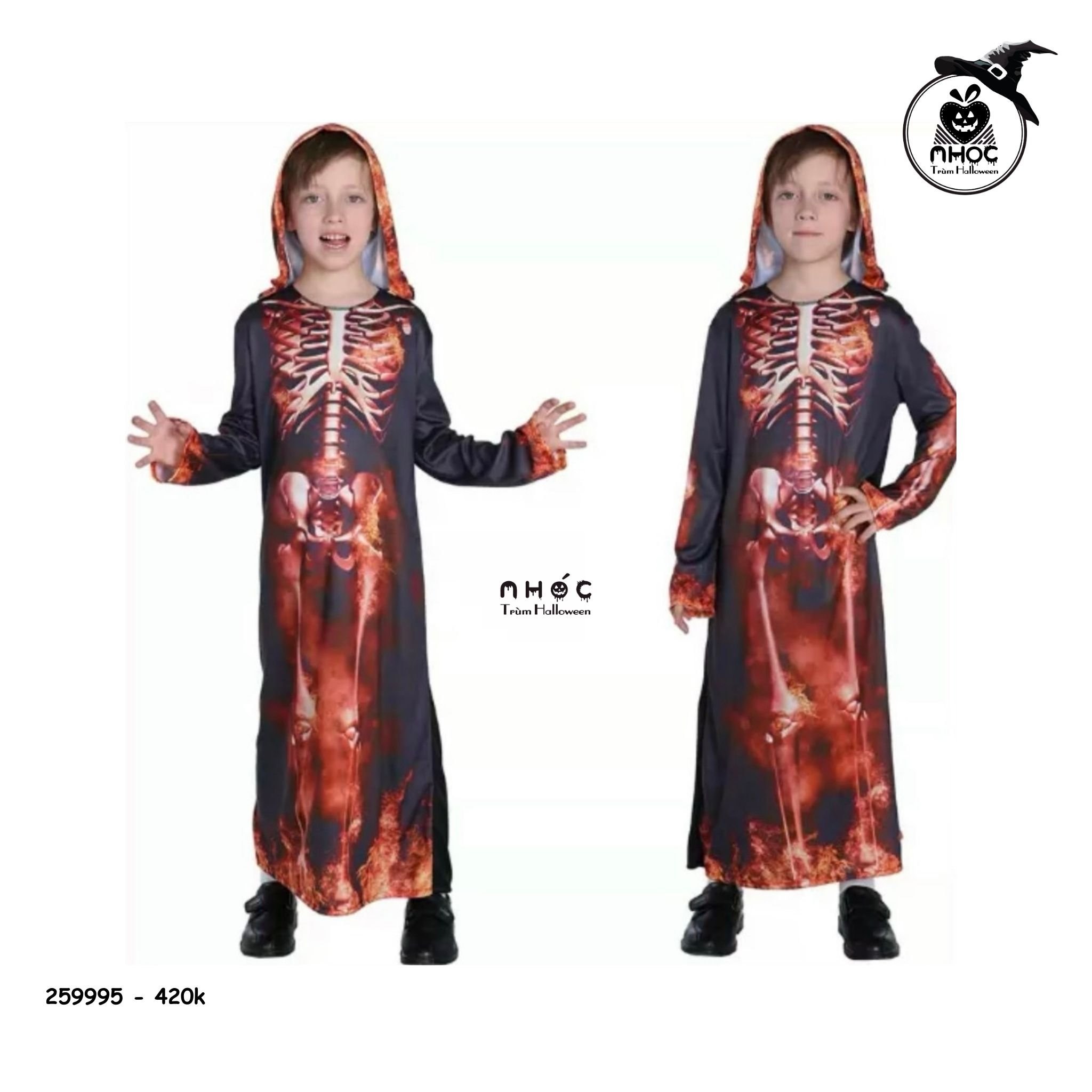 Bộ đồ Red Skeleton Robe - Size M - 120420