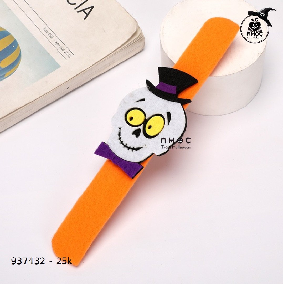 Vòng tay Halloween nỉ - Đầu lâu - 2501