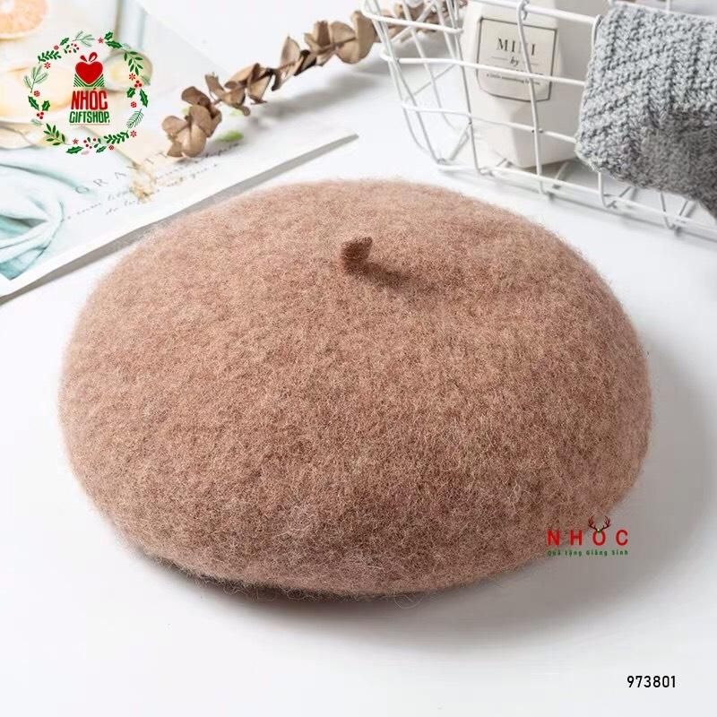 Nón nỉ bánh tiêu - Trắng kem - 14001