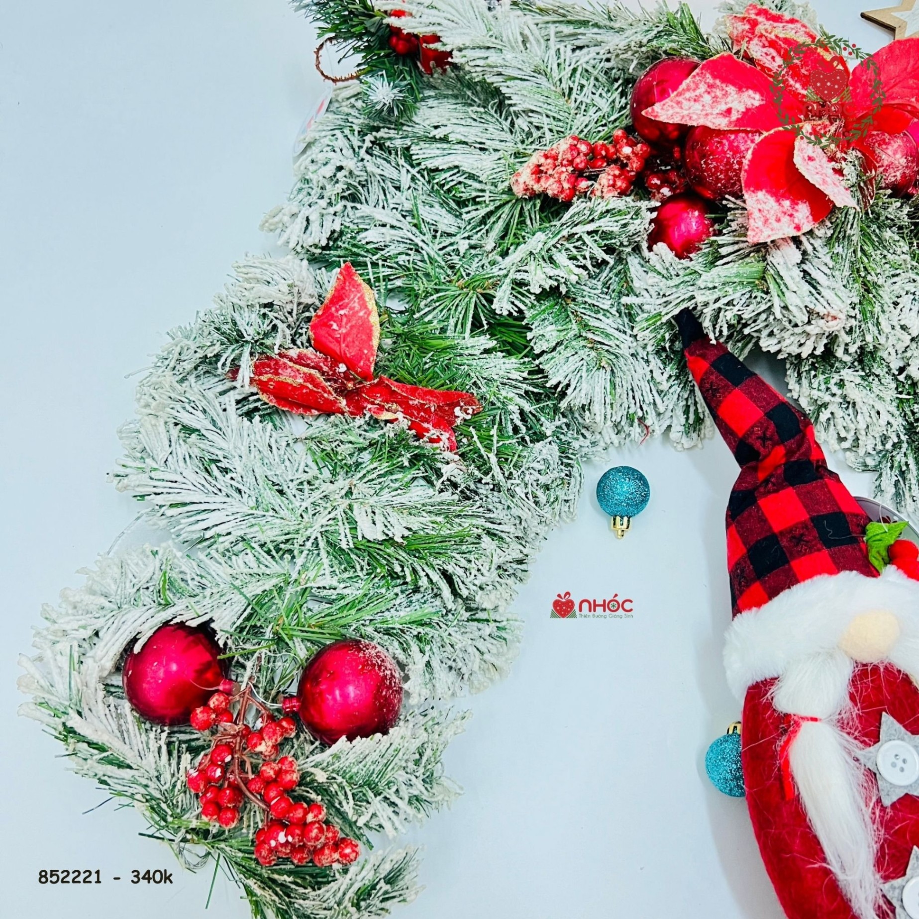Dây thông noel - Xanh phủ tuyết - 130340