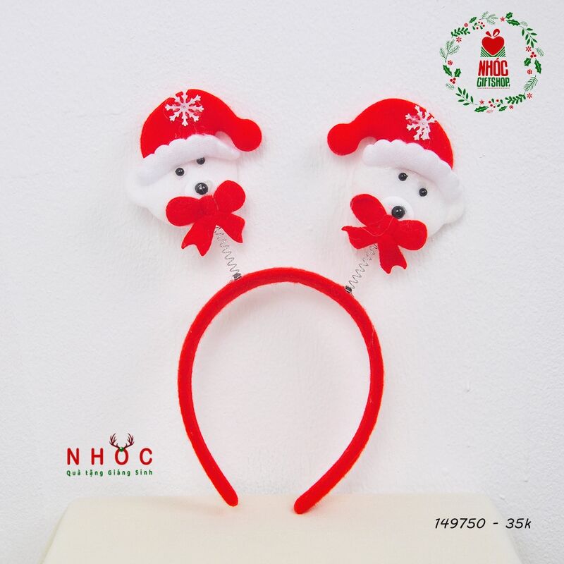 Cài tóc noel lò xo - 3501 - Gấu