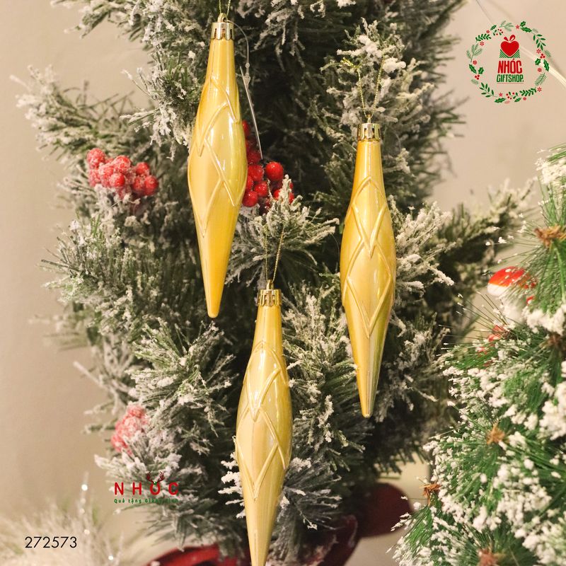 Phụ kiện trang trí noel trụ đứng bộ 3 - 4001