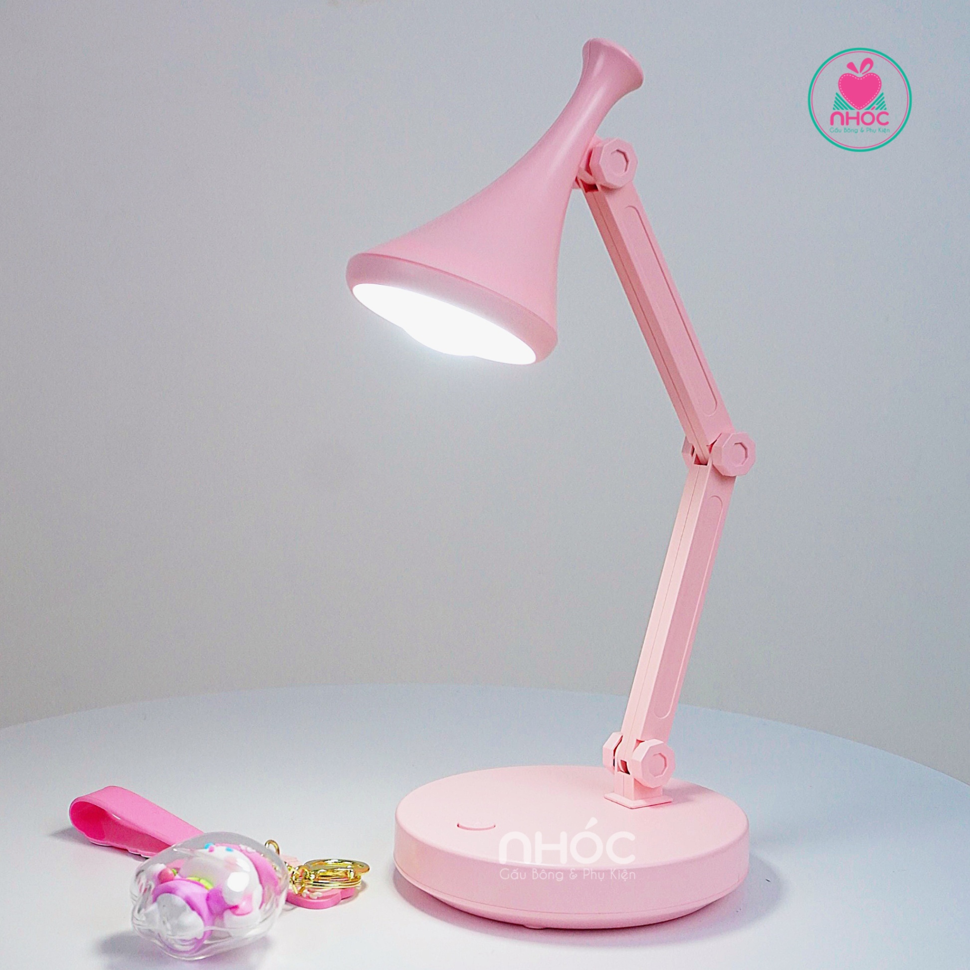Đèn ngủ để bàn thân gập - Hồng - 22001
