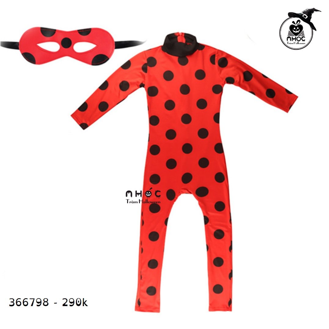 Bộ đồ bay nữ Miraculous vải thun combo mặt nạ - Size S - 29001