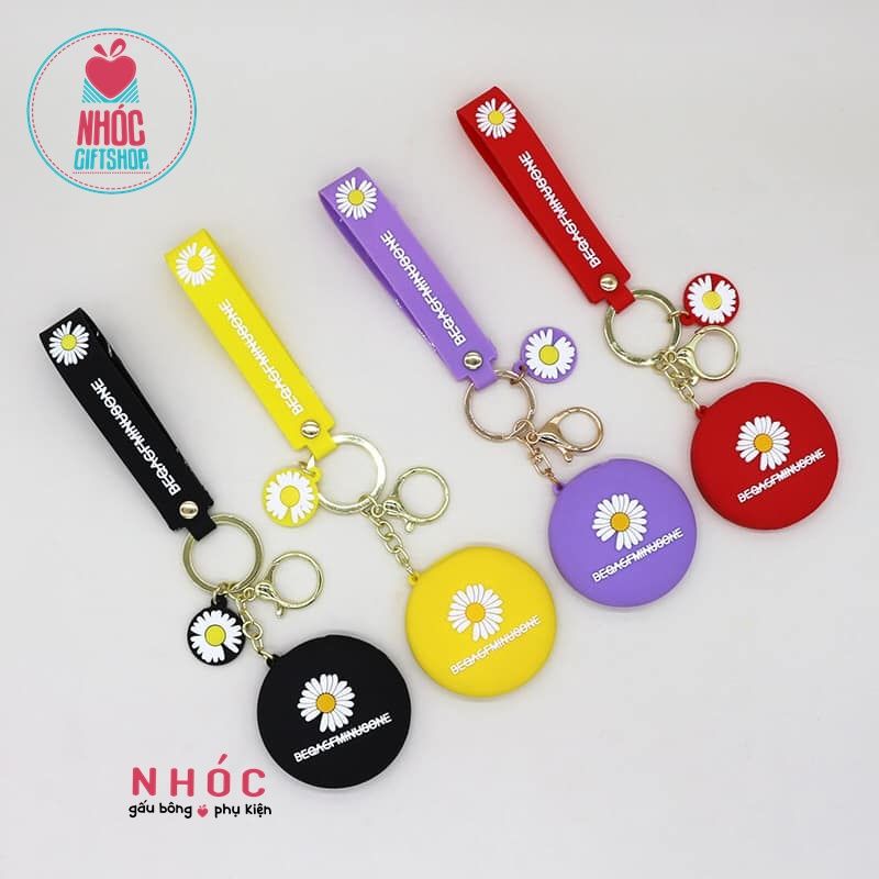 Móc khóa poly gương hoa cúc - 5001 - Vàng