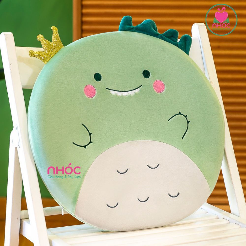 Gối tựa lưng cao su non thú tròn - Khủng long - 24001