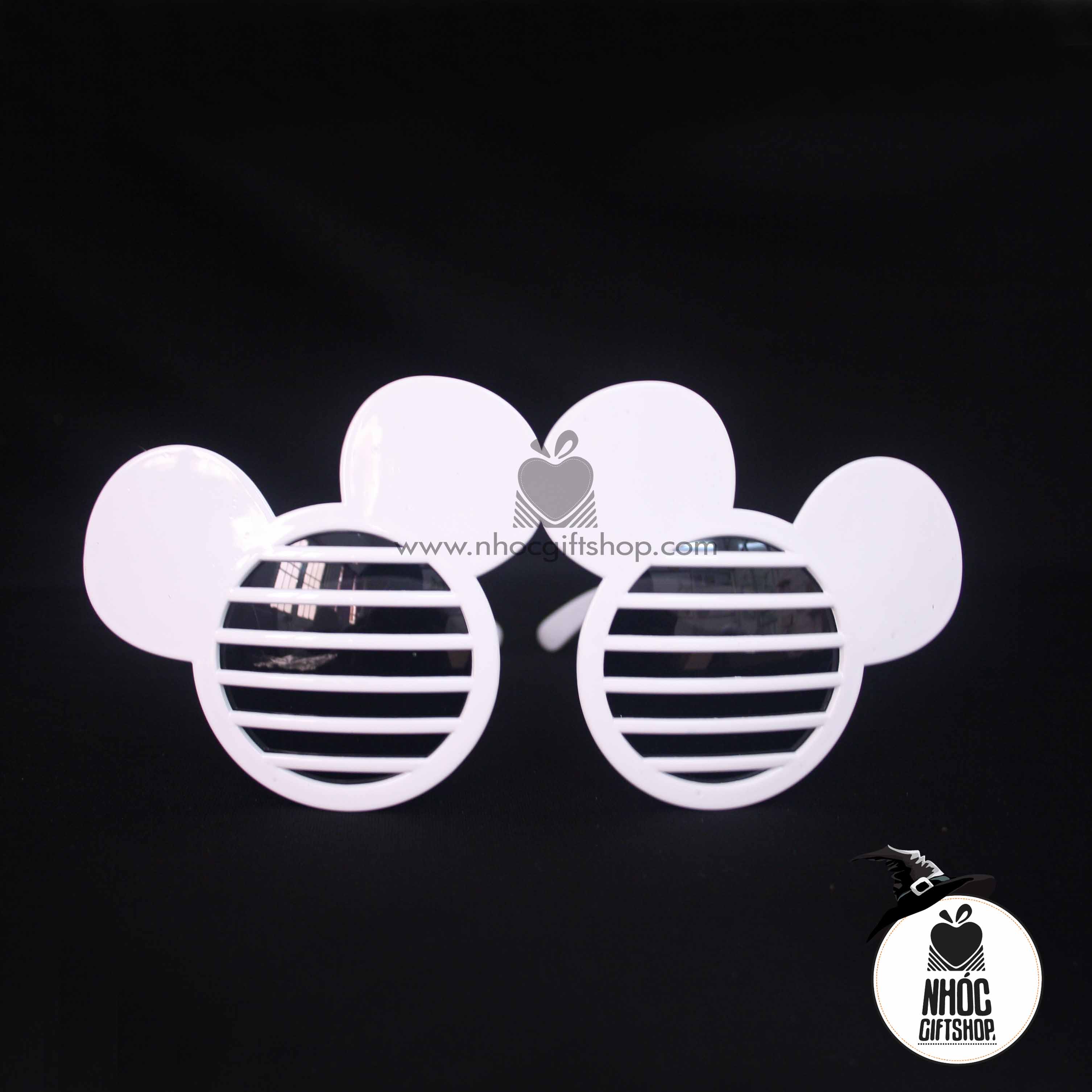 Măt kính chuột mickey 7001 - Trắng